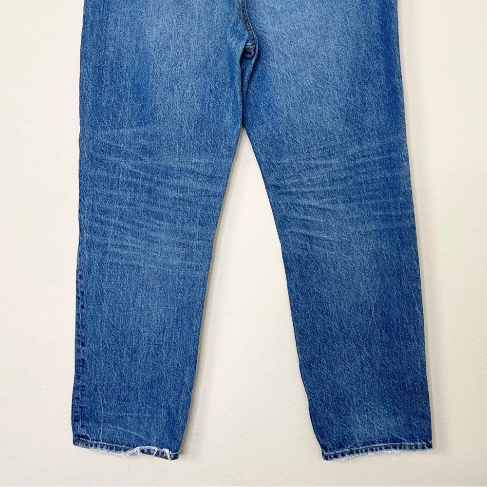 Madewell Classic Straight Jeans in Jade Wash: Knee-Rip Edition J7951 Size 27 - Picture 10 of 15